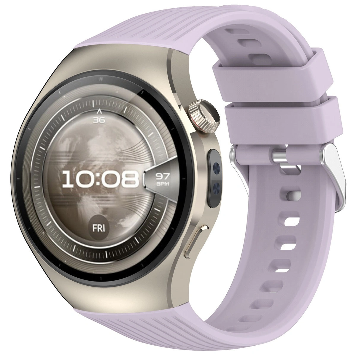 Silikonowy pasek Bizon Strap Watch Silicone T do Huawei Watch 5 42 mm, czarny